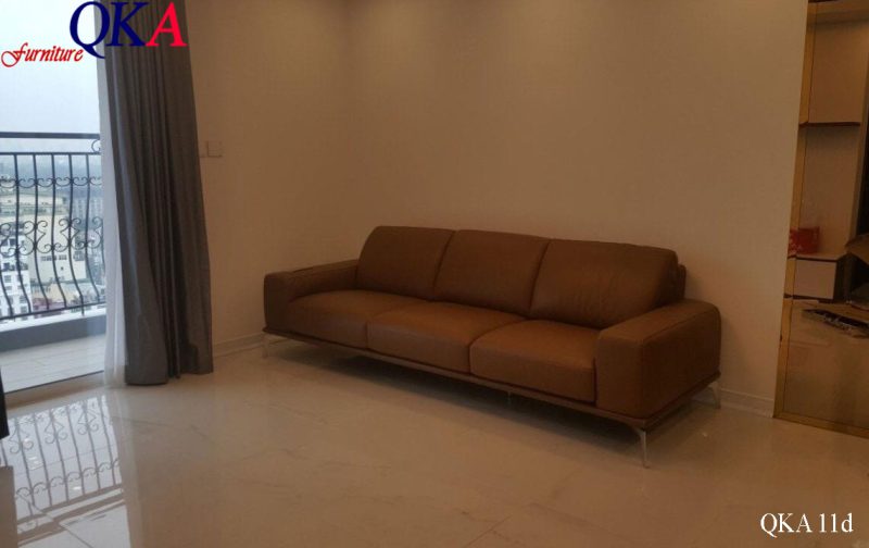 Mẫu ghế sofa băng bọc da – QKA11d