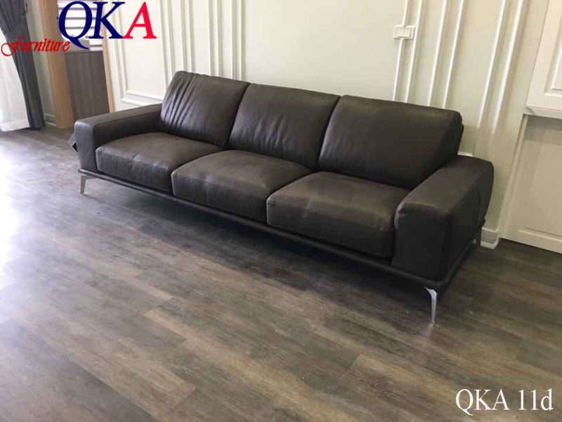 Mẫu ghế sofa băng bọc da – QKA11d