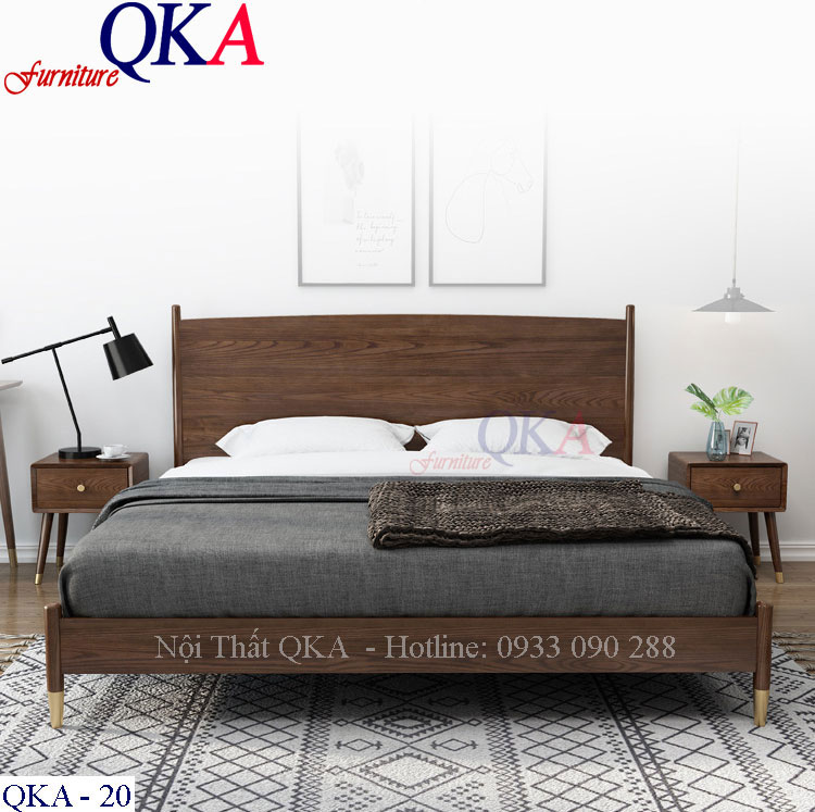 Giường ngủ gỗ tự nhiên giá rẻ Hà Nội | Nội Thất QKA